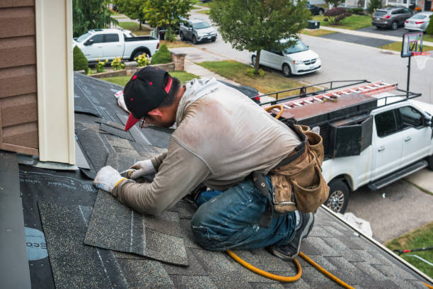 Professional Flat Roof Repair technician working in Folsom, PA